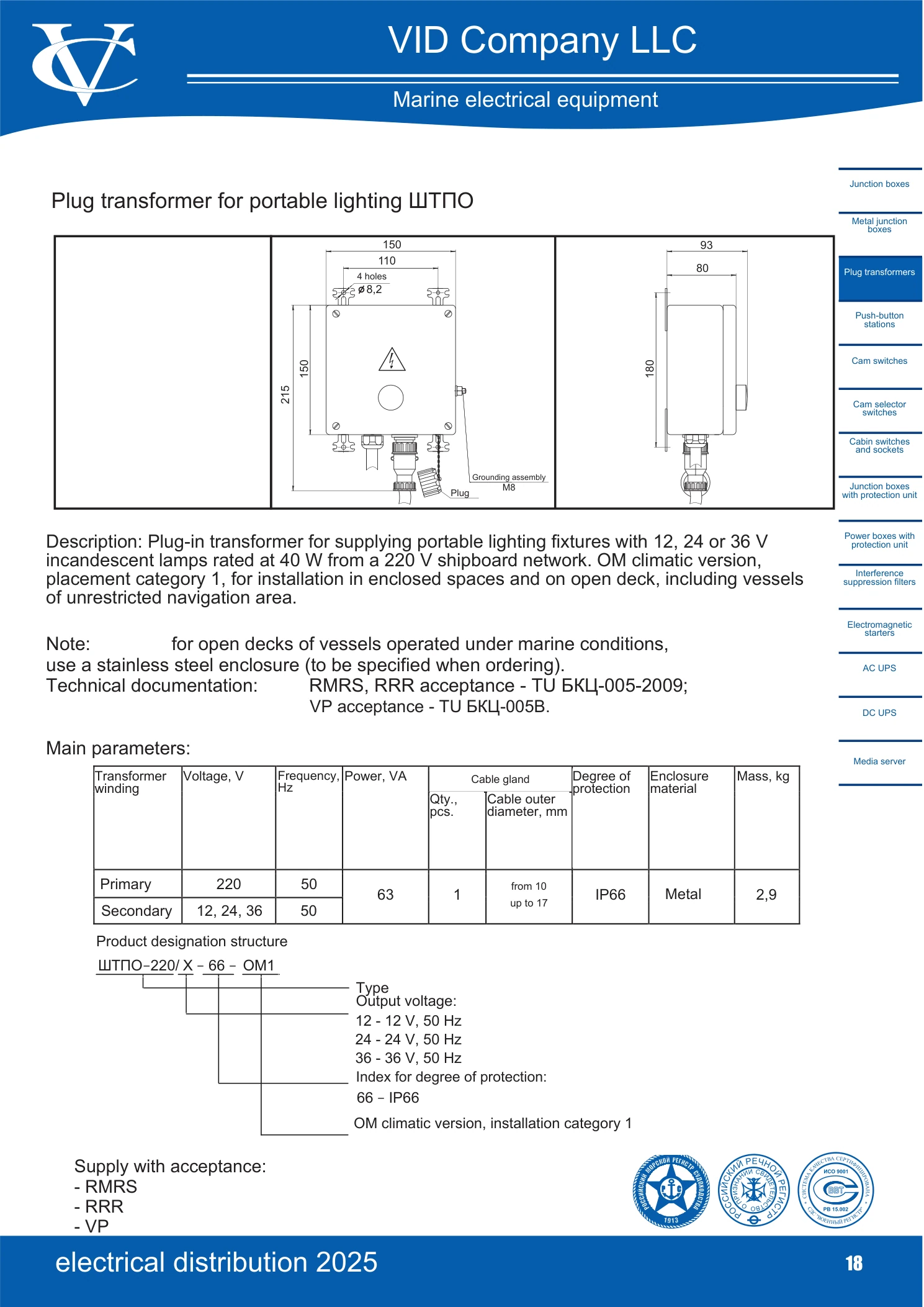 Plug-in transformers for portable lighting