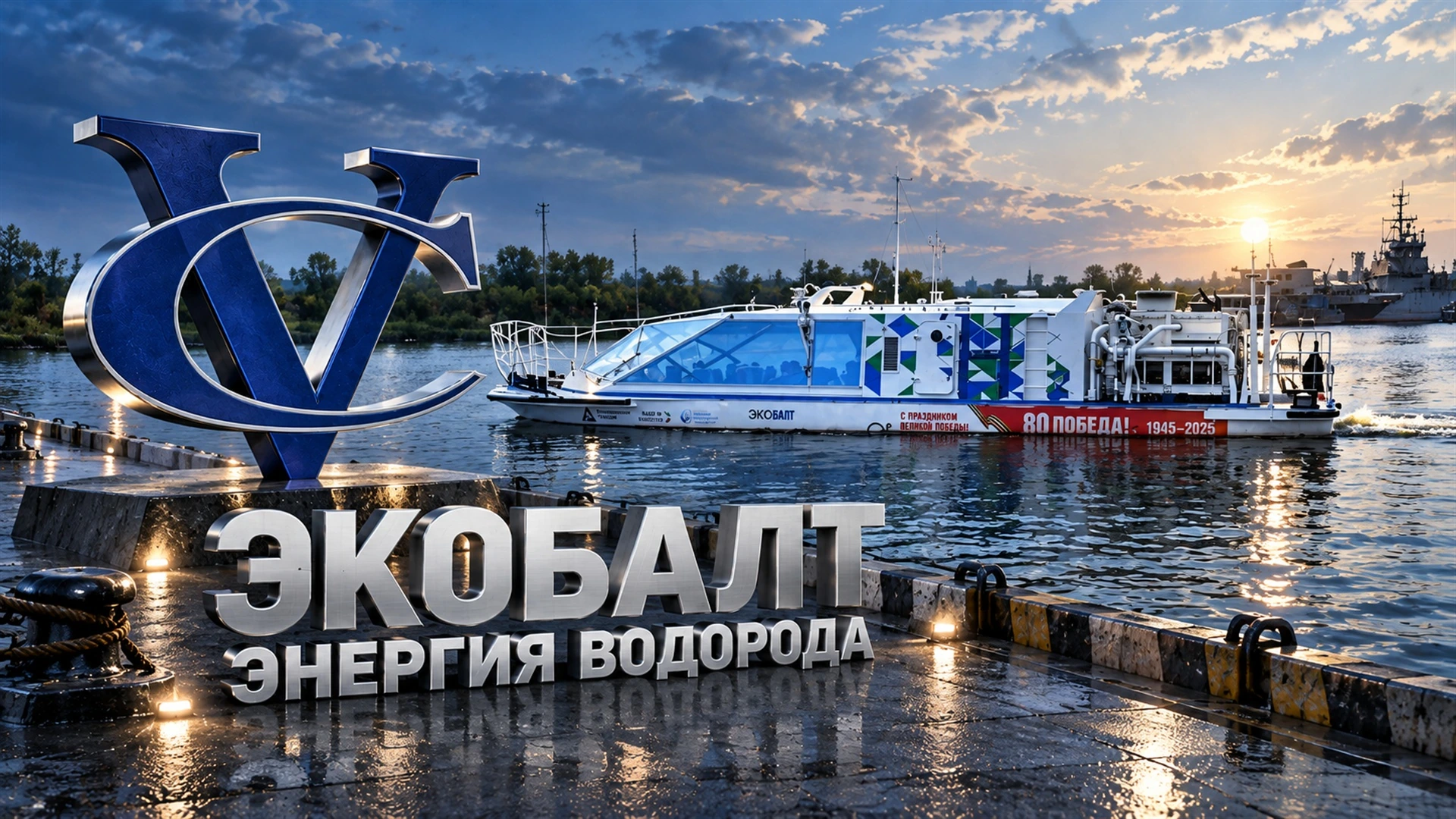 Электрооборудование водородного судна «ЭКОБАЛТ»: общий вид проекта
